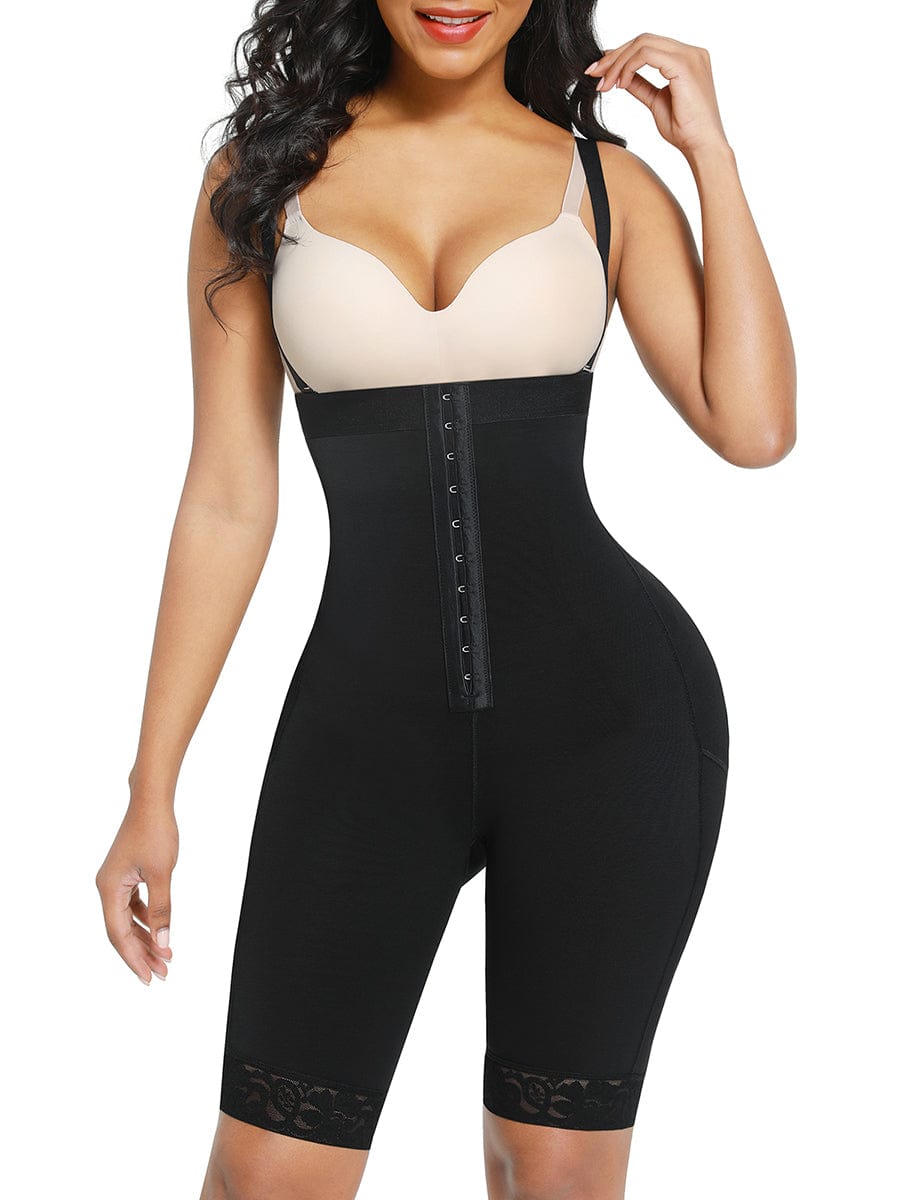 Gaine compressive taille haute mi-cuisse post-opératoire