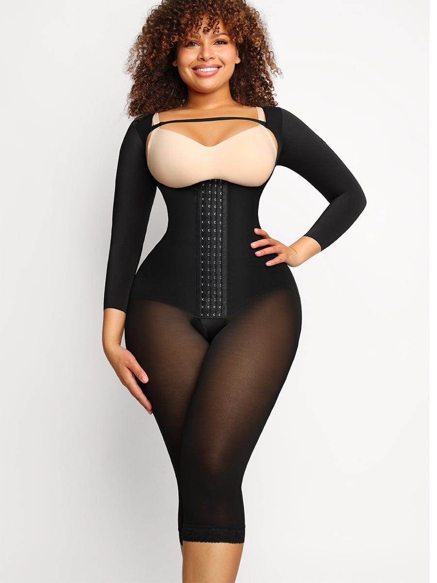 Gaine compressive remonte-fesses soutien poitrine découpe en U