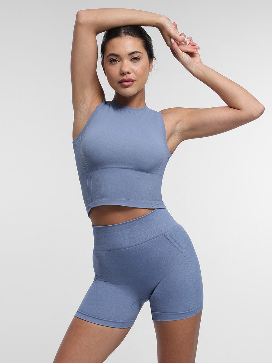 Vêtement de sport gainant taille haute sans coutures