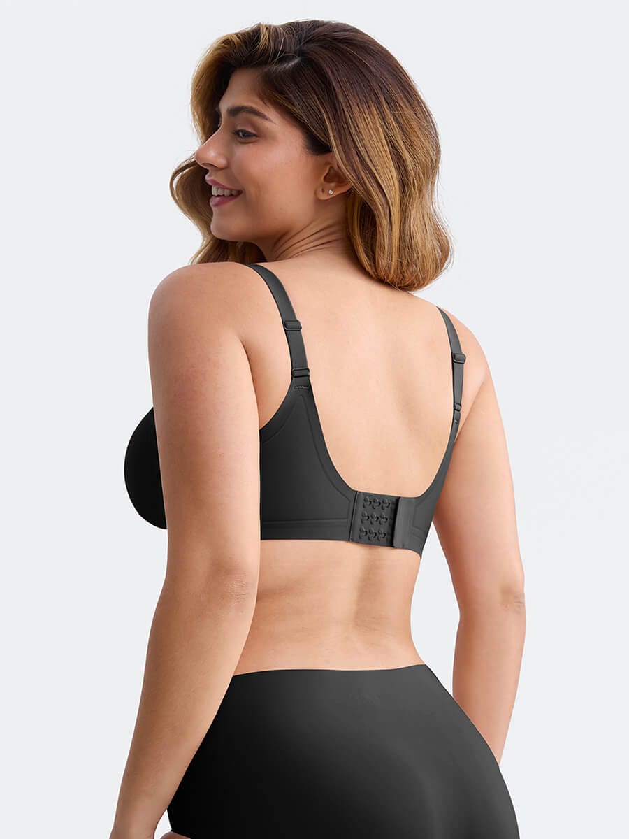 Soutien-gorge sans armature col V plongeant sans coutures