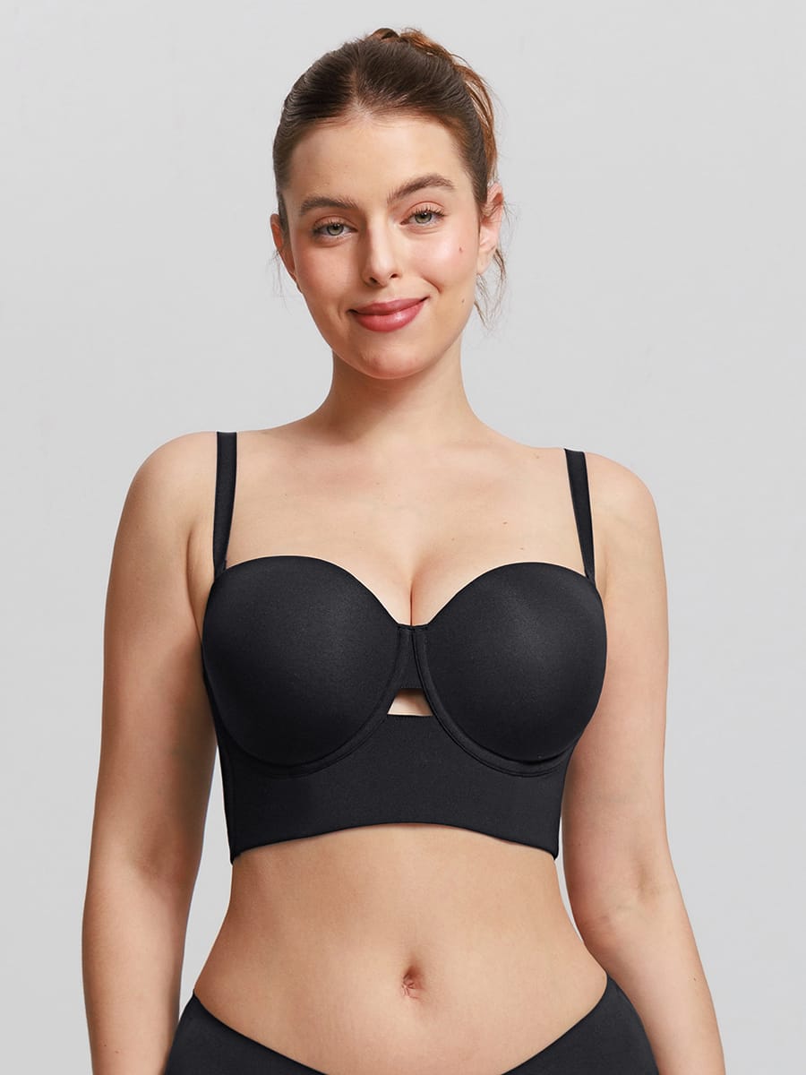 Soutien-gorge à armature demi-bonnet sans bretelles