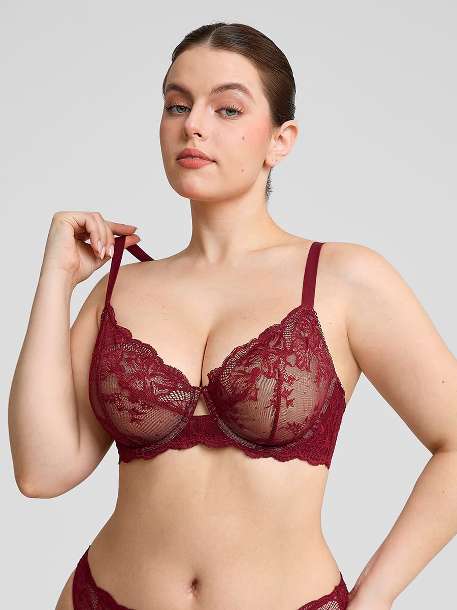 Soutien-gorge à armature non doublé dentelle