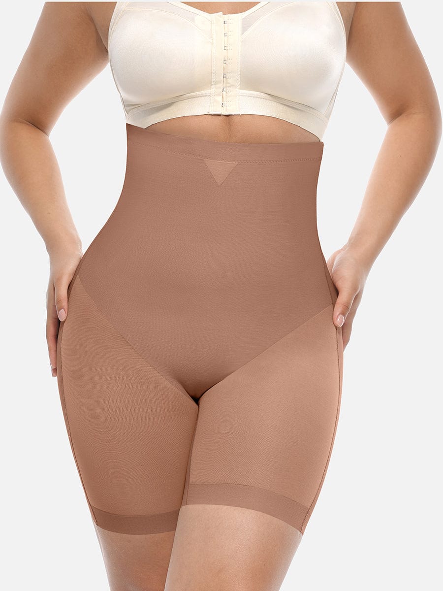 Culotte fessier galbé remonte-fesses taille haute mi-cuisse