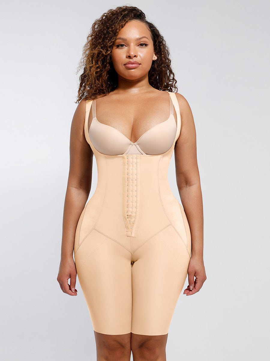 Gaine compressive triple agrafe soutien poitrine découpe en U