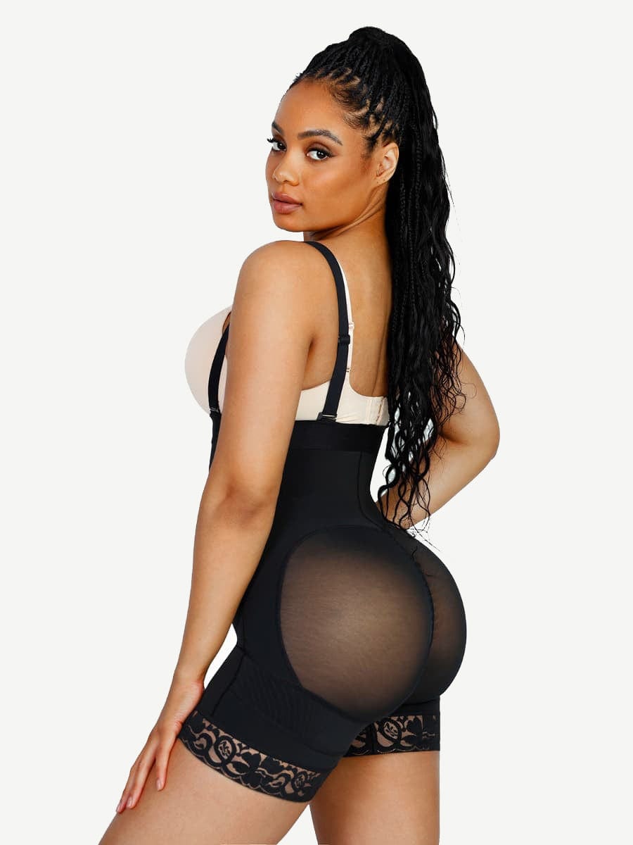 Gaine compressive remonte-fesses compression ferme dentelle