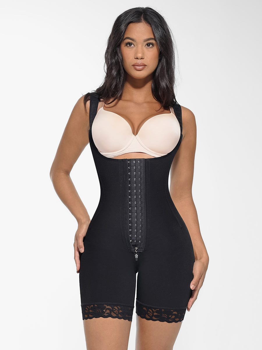 Gaine compressive baleines acier soutien poitrine découpe en U