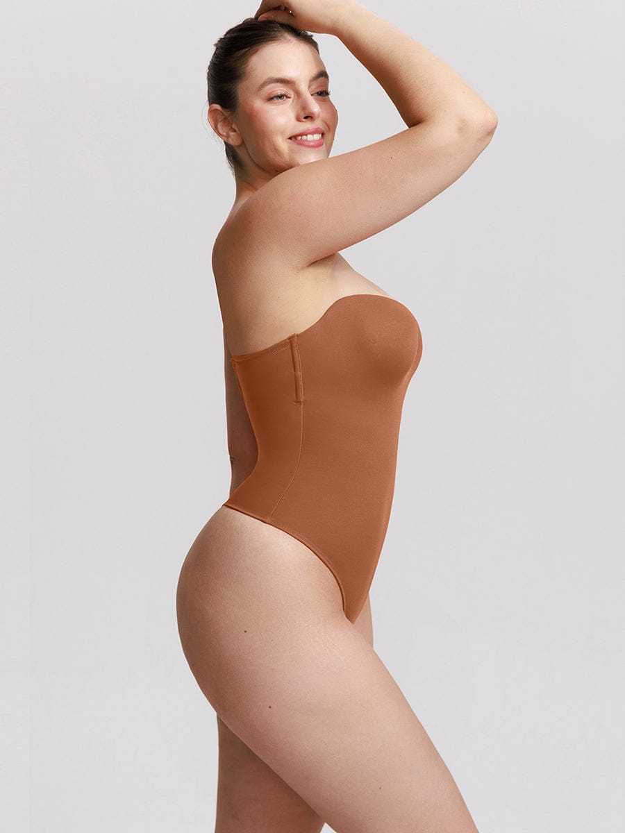 Body sculptant à armature sans bretelles