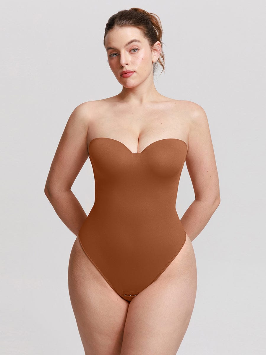 Body sculptant à armature sans bretelles