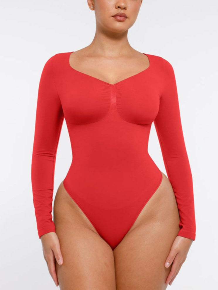 Gaine sans coutures galbe le ventre soutien poitrine manches longues