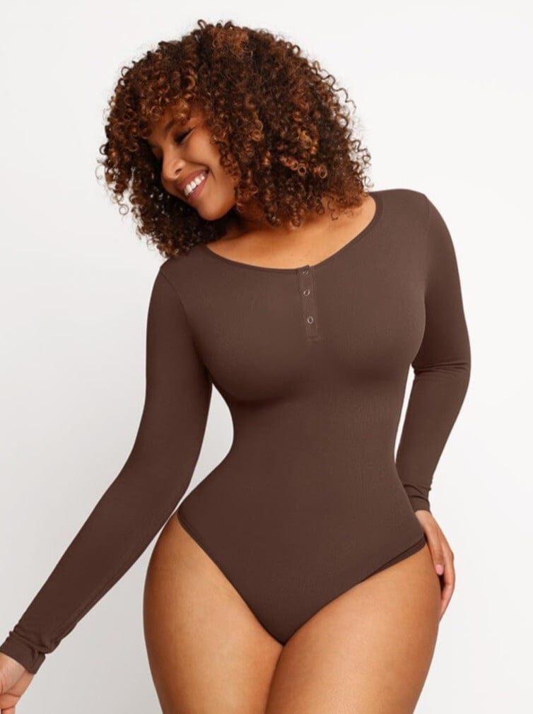 Body sculptant manches longues sans coutures