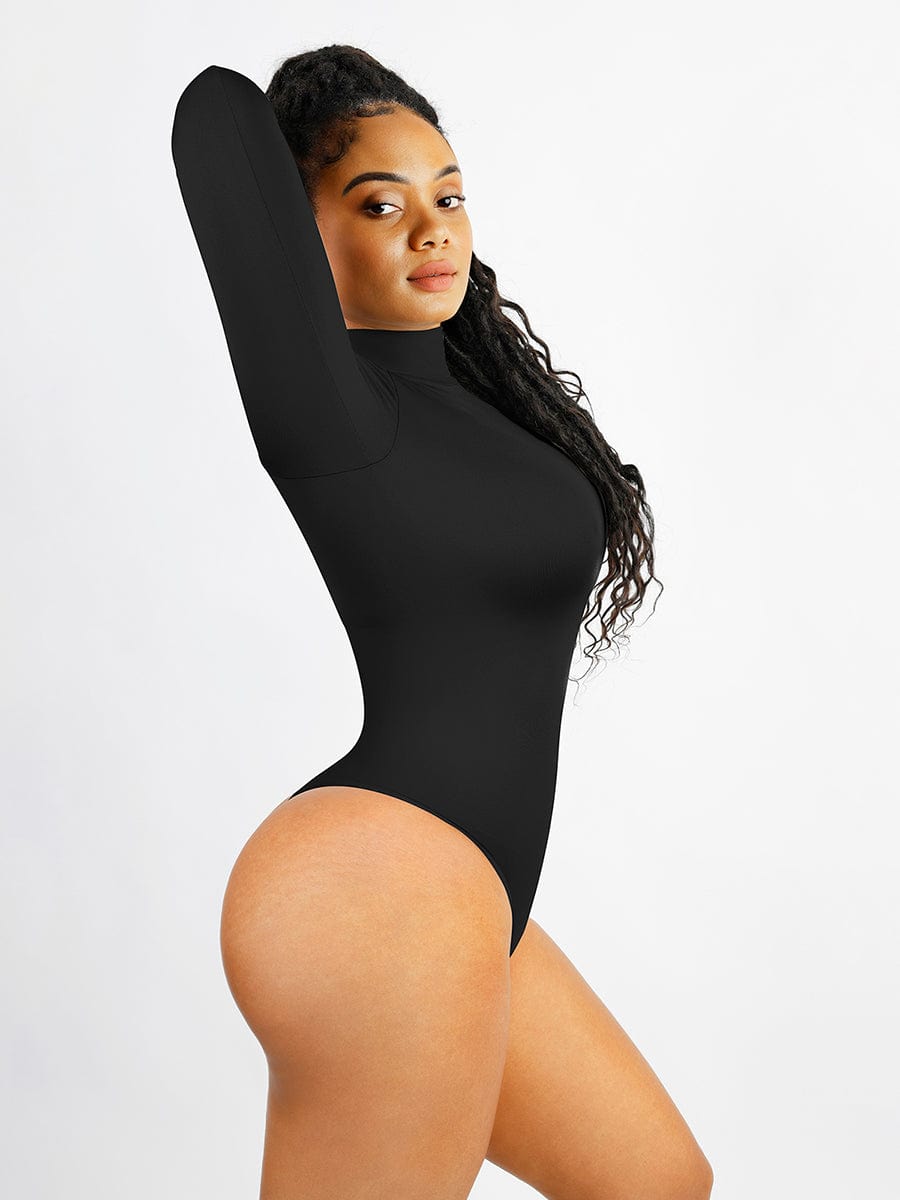 Body sculptant manches longues sans coutures éco-responsable