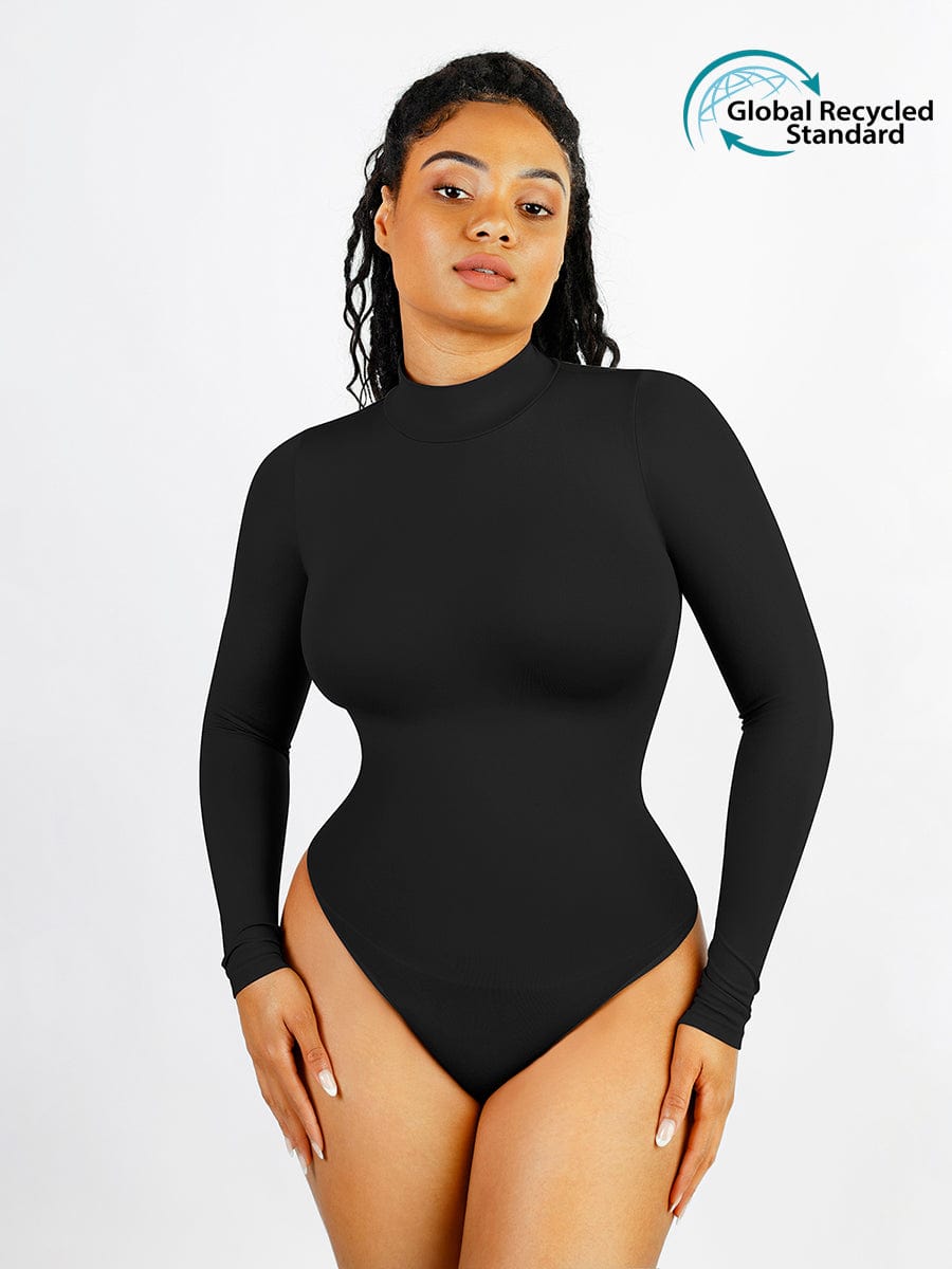 Body sculptant manches longues sans coutures éco-responsable