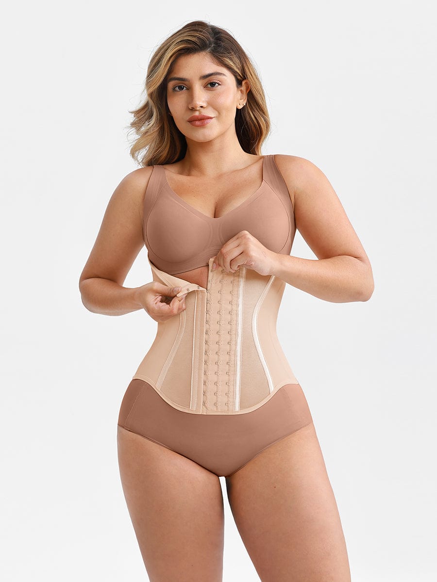 Ceinture gainante compression ferme baleines acier affinant