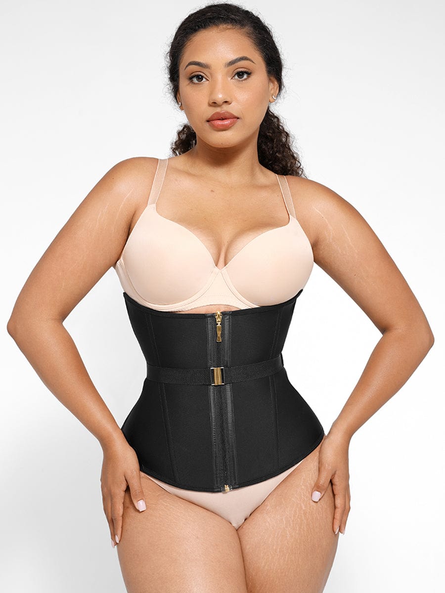 Ceinture gainante baleines acier découpe en U latex