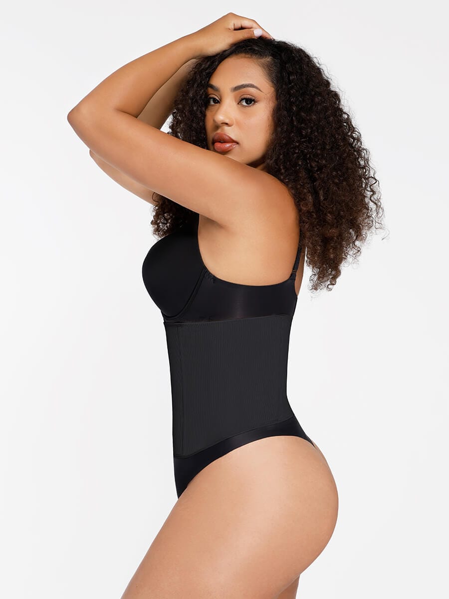 Ceinture gainante galbe le ventre baleines acier sans coutures